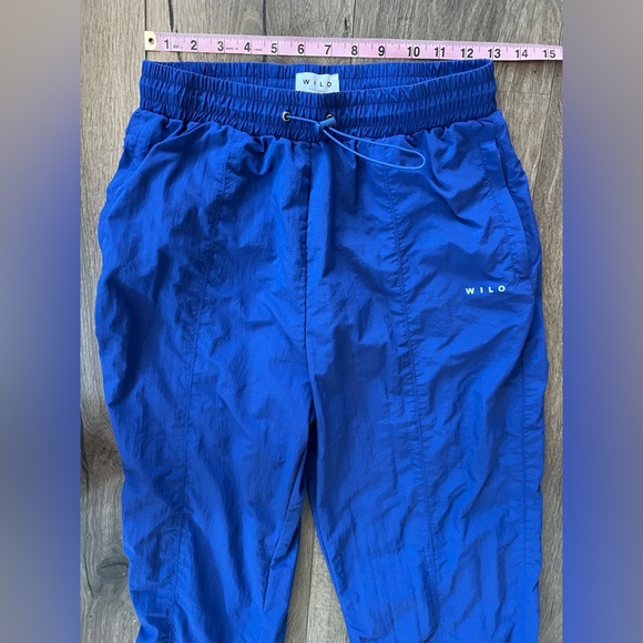 Wilo the Label Nylon parachute Pants in Blue Surf the Web Size Small - Picture 7 of 12